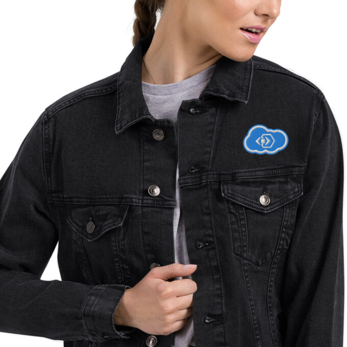 unisex denim jacket black denim zoomed in 2 66bbb55f9375b